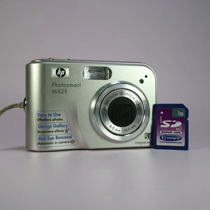 HP Photosmart M425 5.0MP Compact Digital Camera Silver Tested - Picture 1 of 8
