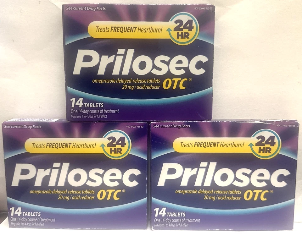 Prilosec trata la acidez estomacal frecuente, 3 paquetes (14 tabletas cada uno) caducidad: 01/2026 Foto 1 de 1