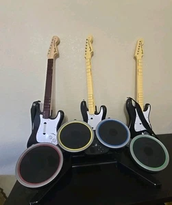 Playstion Ps3 RockBand Wireless Drum Guitar Harmonix Psgts2 822151 Psgds2 No Don - Picture 1 of 9
