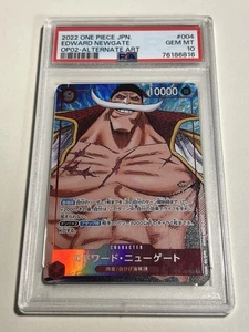 2023 One Piece Paramount War OP02-004 Edward Newgate Alternate Art PSA 10 - Picture 1 of 2