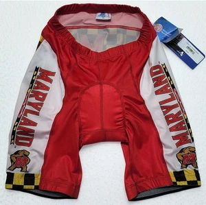 NUEVO Pantalones Cortos de Ciclismo Acolchados Adrenaline Promotions Maryland Terrapins Para Hombres MEDIANOS M - Imagen 1 de 5