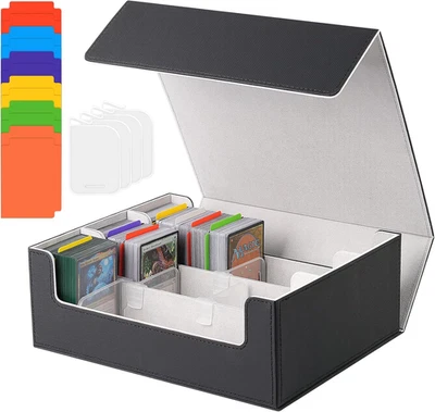 Trading Card Storage Box - 2400+ Card Deck Case for Magic the Gathering PKM Yugi - Image 1 of 4