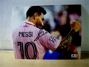 LIONEL MESSI INTER MIAMI CF handsigniertes handsigniertes 8x10 Foto mit COA - Bild 1 von 2