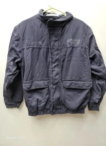 Bulwark Jacket Mens Medium Blue Full Zip Flame Resistant FR Work Wear Utility - Picture 1 of 16