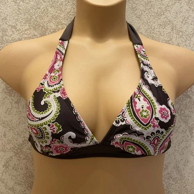 Top de bikini Athleta. Paisley multicolor. Talla extra pequeña. Funciona a lo grande. Foto 1 de 4