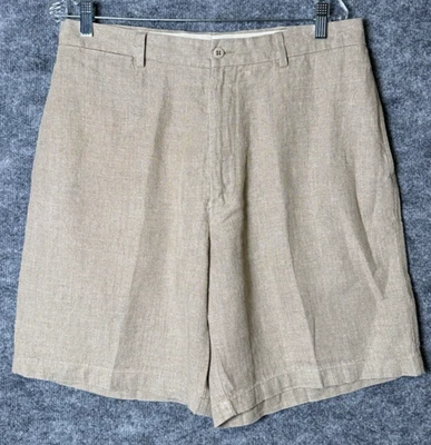 DANIEL CREMIEUX PANTALONES CORTOS DE LINO TOSTADO TALLA 34 Foto 1 de 4