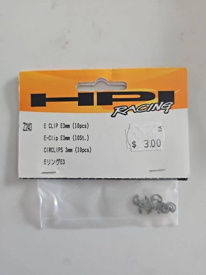 HPI 3mm E-Clip (10) [HPIZ243] - Image 1 of 1
