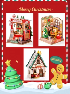 ROBOTIME DIY Miniature House Kit Wooden Dollhouse Model Building Kit Child Gifts - Picture 1 of 27