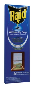 (48 pack) ea Raid FTRP-RAID 4 Pack Window Fly Catcher Sticky Traps 48 packs - Picture 1 of 1