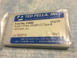 Ted Pella Inc. No. 01822 Copper Ultrathin C Type A 400 mesh Support Films 25/pk - Picture 1 of 3