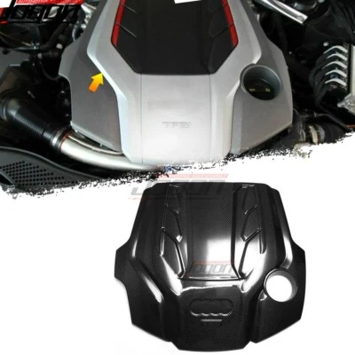 Крышка моторного отсека настоящий карбон для Audi S4 S5 Sportback B9 A6 A7 2,9 л 3,0 л 2019-23 - Изображение 1 из 4