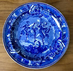 Antique 1899 Wedgwood Spirit Of 76Yankee Doodle Blue Souvenir Historical Plate - Picture 1 of 4