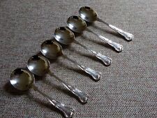 6 Vintage John Turton Sheffield EPNS A1 Silver Pated Kings Royale Soup Spoons