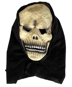Vintage Target Hooded Skull Reaper Halloween Mask Latex - Picture 1 of 7