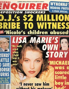 NATIONAL ENQUIRER February 6 1996 Lisa Marie Presley Michael Jackson OJ Simpson - Picture 1 of 2