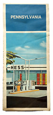 Vintage Hess Gas Station Pennsylvania Road Map 1971