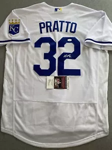 KANSAS CITY ROYALS- NICK PRATTO AUTOGRAPH #32 HOME WHITE NIKE JERSEY JSA AI81945 - Picture 1 of 5
