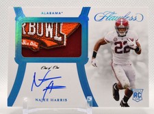 2021 PANINI FLAWLESS NAJEE HARRIS RC PATCH LOGO AUTOGRAPH RPA 1/1  COLLEGIATE