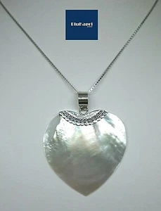 Collana Donna in Argento 925 MERAVIGLIOSO Cuore madreperla - Foto 1 di 8