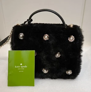 Kate Spade Black Embellished Cedar Road Crossbody/ Top handle Bag New with Tags! - Picture 1 of 19
