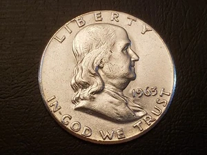 1963 P Franklin mezzo dollaro argento FDC 00389 - Foto 1 di 3