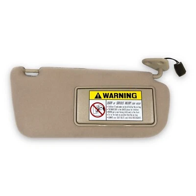2001-2004 Hyundai Santa Fe Passenger Right Side Sun Visor Tan Brown Lighted - Image 1 of 4
