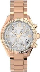 Timex Women's Watch TW2V57900 Quartz Chronograph Silver Dial Rose Gold 38mm - Picture 1 of 2