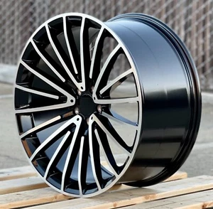 22" Black Machined Wheels Fits Mercedes CLS400 CLS550 S500 S580 GLE GLS CLS AMG - Picture 1 of 4