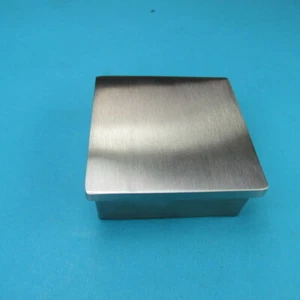 Edelstahl Stopfen 60x60 Kappe Deckel Vierkantrohr Geschliffen V2A Quadratrohr VA - Bild 1 von 1