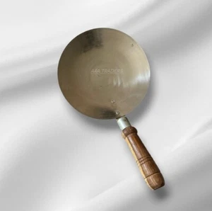BIG HEAVY-DUTY CATERING COOKING/SERVING CURRY SPOON WITH WOODEN HANDLE - Picture 1 of 7