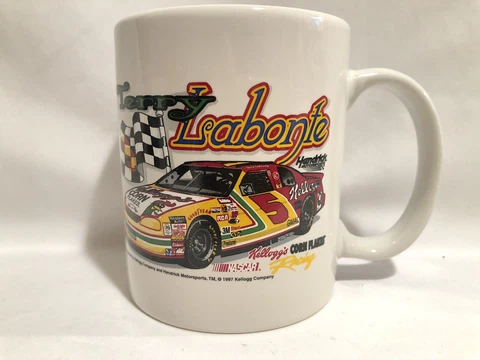 1997-Kellogg’s Corn Flakes-NASCAR RACING “Terry Labonte” Collector  Mug Cover