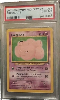 Pokemon Exeggcute Unlimited 2002 Neo Destiny 64/105 Vintage Gem Mint PSA 10 - Image 1 of 2