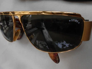 STING Originale Vintage Sonnenbrille Brille Italien 80er braun/bunt + Etui - Bild 1 von 10