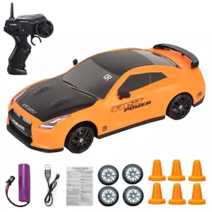 RC Drift Car 2.4GHz 1/24 4WD Telecomando Auto con Batteria Drifting Pneumatico per Bambini - Foto 1 di 11