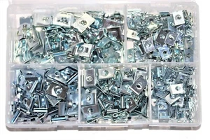 Assorted Box of Speed Spire Fasteners U Clips 6 - 14 BZP QTY 300 Pieces AT7 - Picture 1 of 1