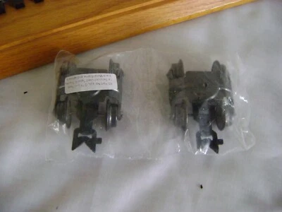 Marx 2 Freight Car Trucks with scissor type couplers. Serviced/Packaged - Image 1 of 2