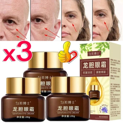 Gentian Eye Cream Tighten Dual Bags Dark Circle Anti Puffiness Wrinkle Anti USA - Image 1 of 4