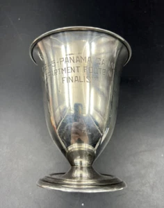 1945 Panama Canal Department Football Finalist 120G Sterling Silver Cup Antique - Picture 1 of 6