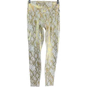 Fabletics Leggings Women's Sz M Copper Foil Snake High Waisted Skinny Nwt - Picture 1 of 11