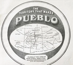 Anuncio impreso Pueblo Business Men's Association Colorado 1907 ~ Oportunidad de invitación - Imagen 1 de 3