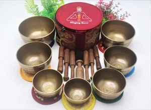 Natural etching kasha chakra singing bowl-Tibetan mantra singing bowl for sound - Picture 1 of 8