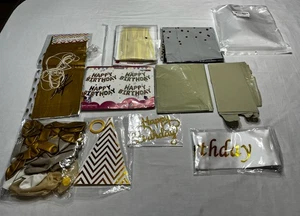 Happy Birthday Gold/Olive Geburtstag Party Deko Party Set Rd Beschreibung - Bild 1 von 12