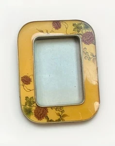 Bucklers Fifth Ave NY Vintage Enamel Floral Photo Picture Frame 2.5” x 3.5” - Picture 1 of 4