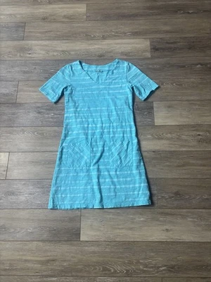 Fresh Produce Dress Sz XS Blue Stripe Cap Style 22085 V-Neck Beach Coastal *READ - image 1 of 4