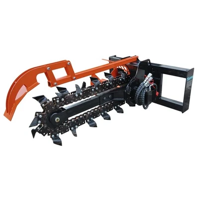 GY-D39F 39 英寸重型 GIYI Trencher 8 英寸宽标准流量山猫滑移转向沟槽 — 第 1/4 张图片