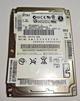 FUJITSU **MHV2080AT PL ** 80 GB ** IDE HDD Notebook Festplatte 2,5 Zoll #NFP1468 - Bild 1 von 3