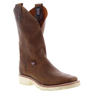 Double H Wooten Domestic Square Toe Roper 12" Herren Braun Leder 43 - Bild 1 von 8