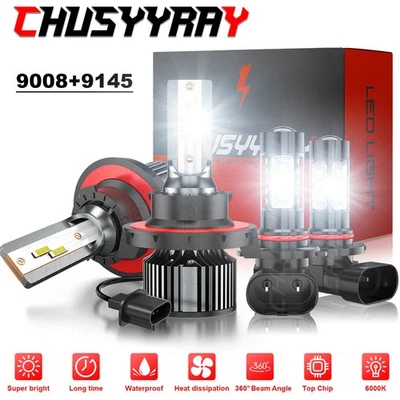 Faro LED blanco alto/bajo para Dodge Nitro 2007-2009 - 4X 6500K + bombillas antiniebla Foto 1 de 4