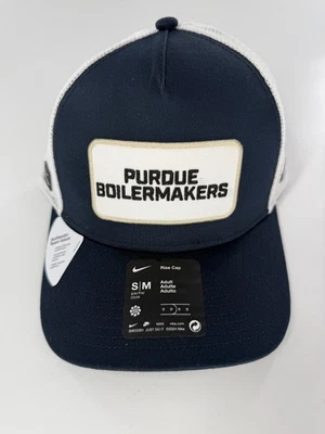 Nike Rise Purdue Boilermakers Equipo Emitido Negro Blanco Malla Snapback Gorra Gorra S/M Foto 1 de 4