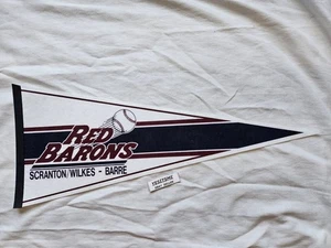 Gagliardetto vintage anni 90 MiLB Scranton/Wilkes-Barre Red Barons squadra defunta 30" - Foto 1 di 11